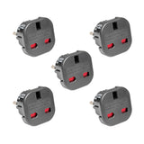 5x UK to EU Mains Power Socket Adapter Plug By PixaPro 