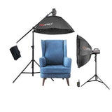 PixaPro LUMI200II 200Ws Birdseye Product Photography Flash Kit