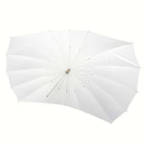 2in1 (88") Strip Fiberglass Parabolic Umbrella with Removeable Cover 