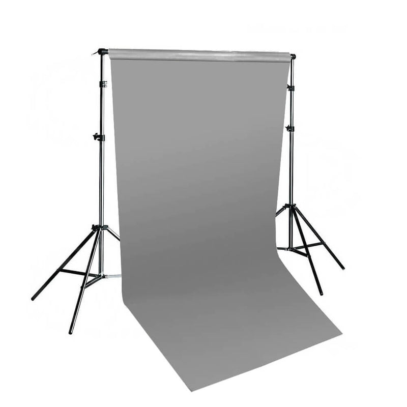 1.35x10m Multi-Color Seamless Paper Photography Background with Stand (Grey)  