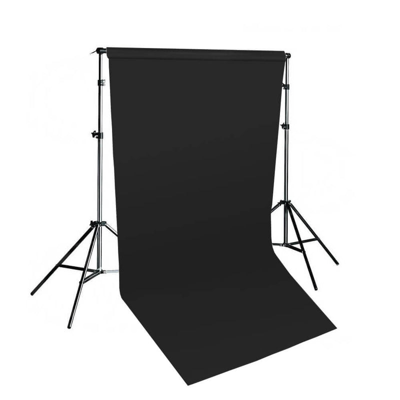 1.35x10m Multi-Color Seamless Paper Photography Background with Stand  (Dark Black)