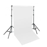 1.35x10m Multi-Color Seamless Paper Photography Background with Stand (White)