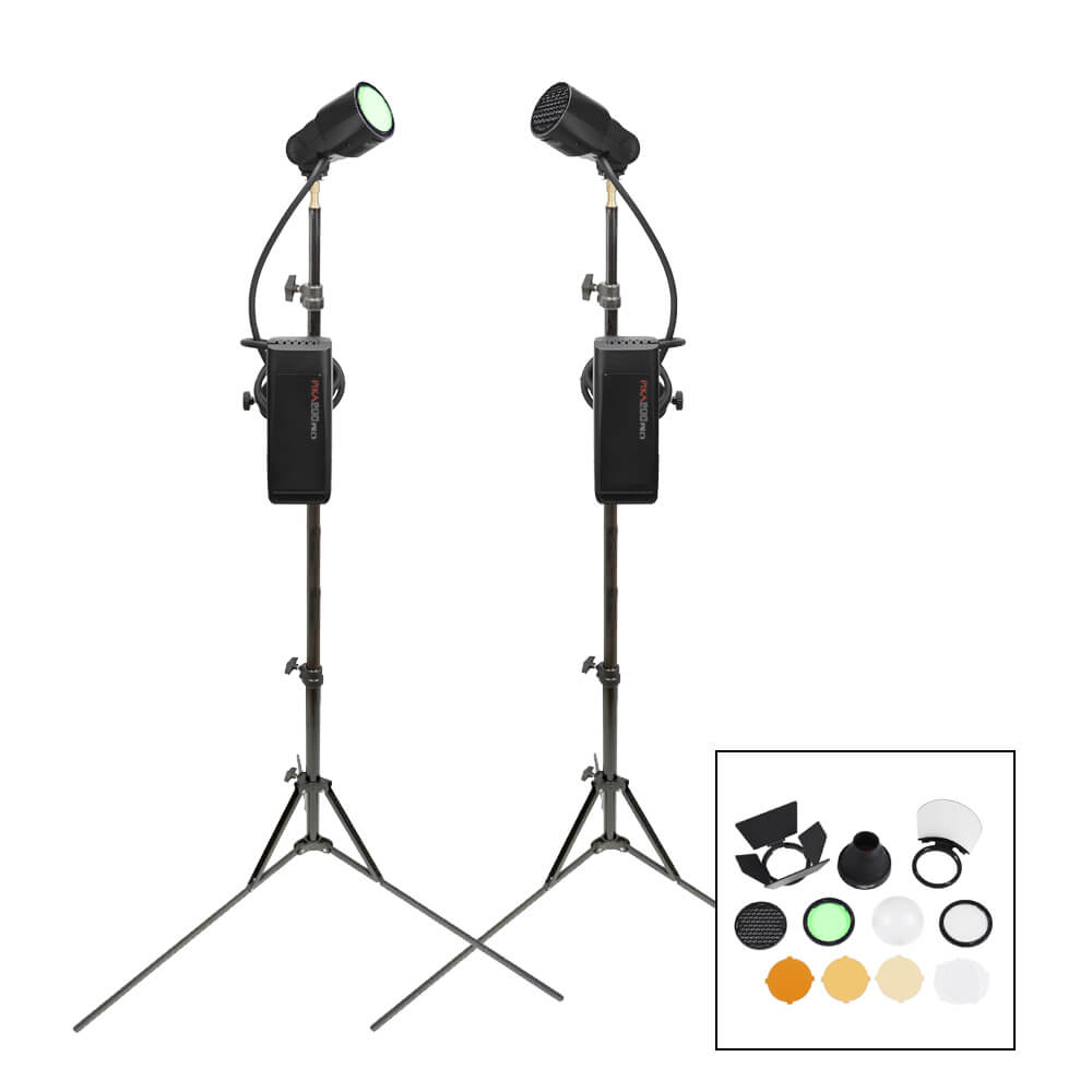 PIKA200 PRO All-In-One Twin Round Head Remote Lighting Kit