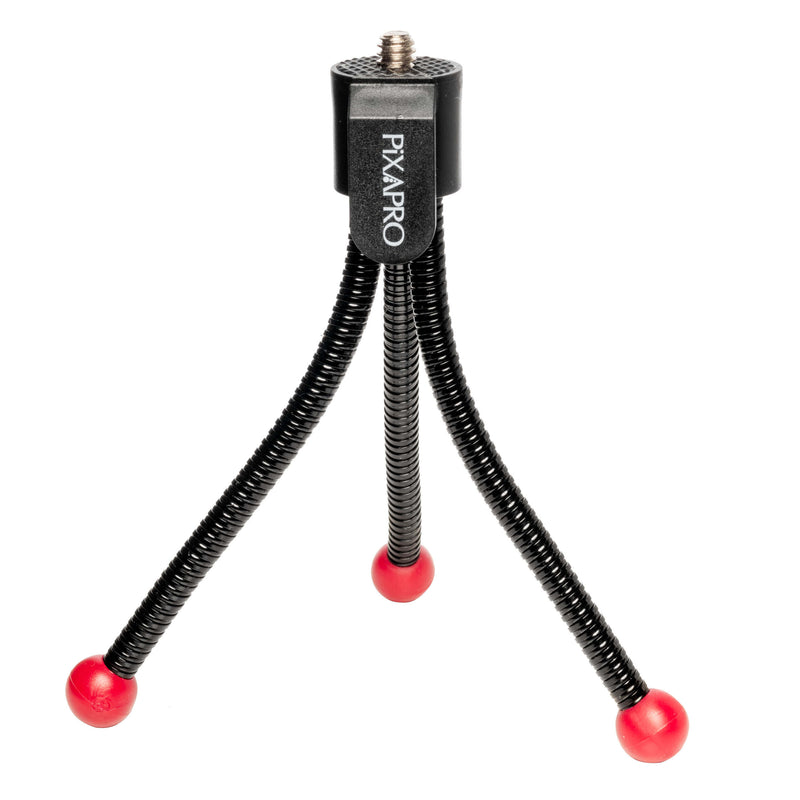 Ultra-Compact Mini Flexible Table-Top Compact Tripod By PixaPro 