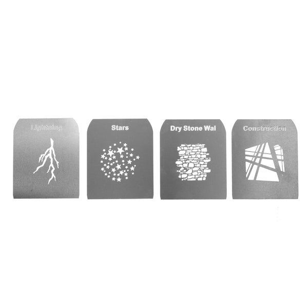 4pcs Accessories Gobos Metal Plates For Spot Projectors - PixaPro 