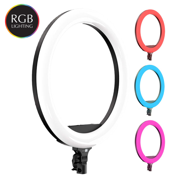 RICO240 II RGB Dimmable LED Ring Light Photography -PixaPro 