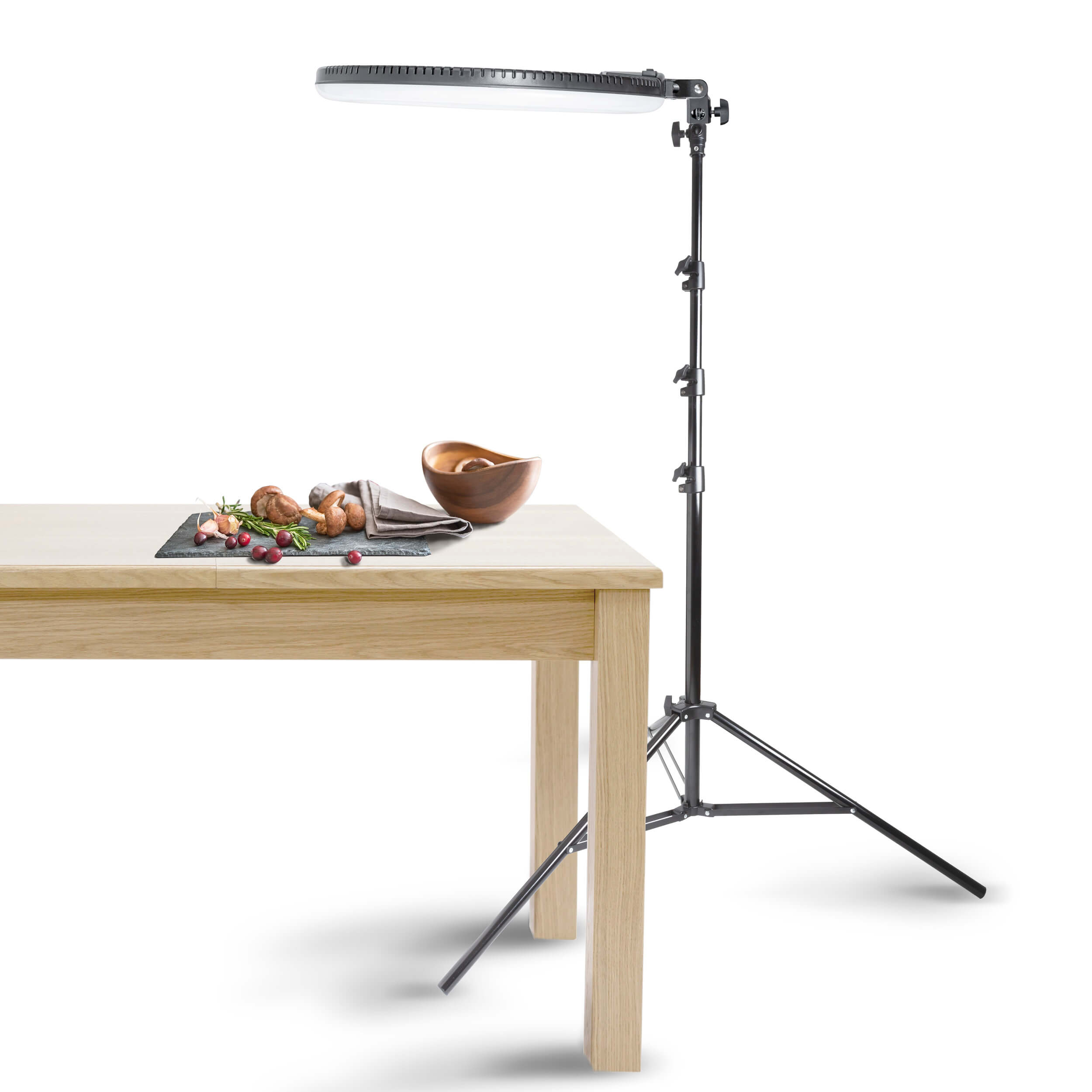RICO240B MKII Tabletop Cooking Video Lighting Kit By PixaPro 
