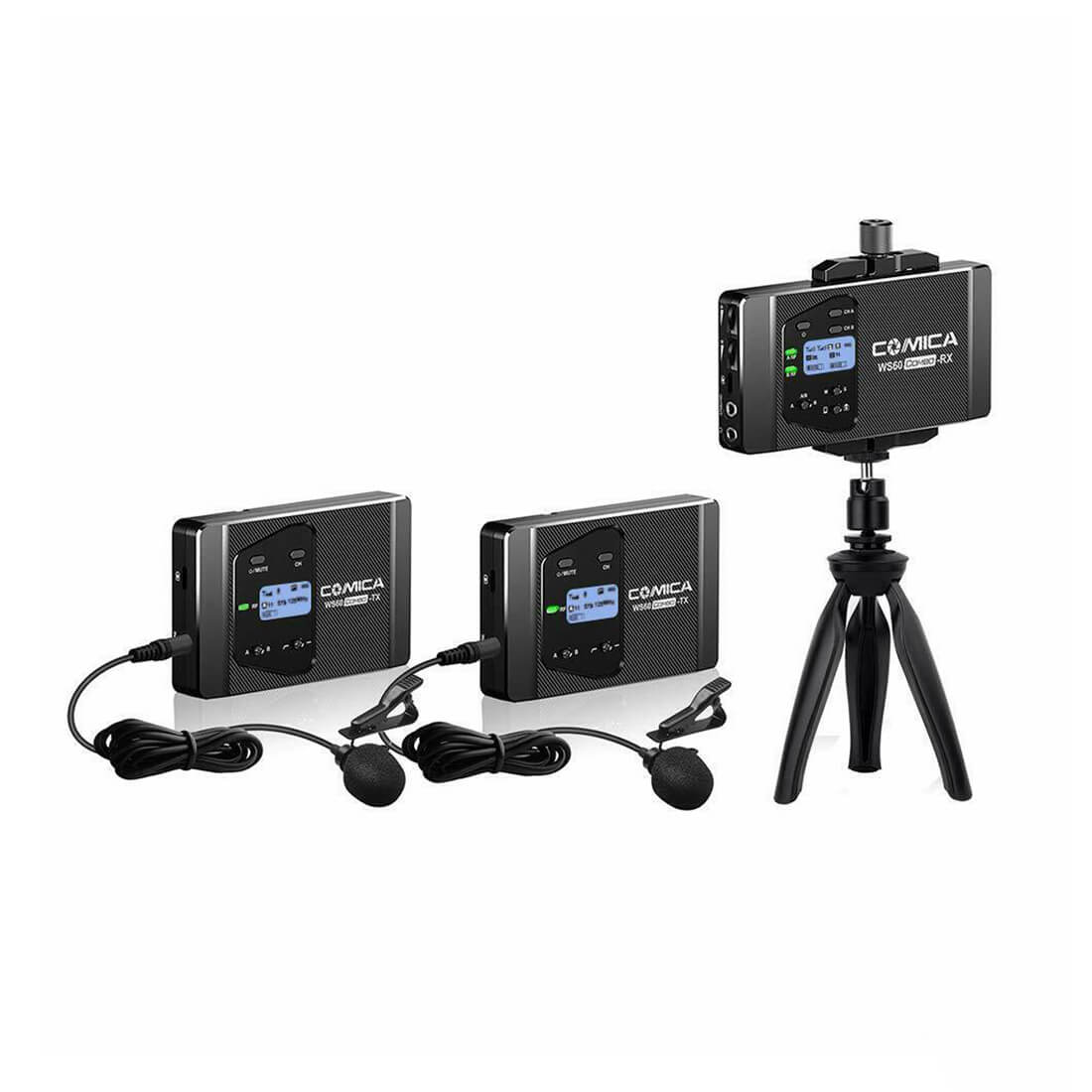 Comica WS60 Wireless Microphone Dual Transmitter Receiver Set