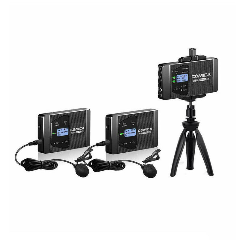 Comica WS60 Wireless Microphone Dual Transmitter Receiver Set