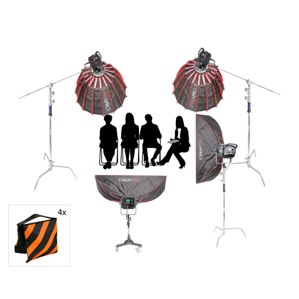 LED200 MKIII Talk Show, Multi-Person Interview Lighting Kit 