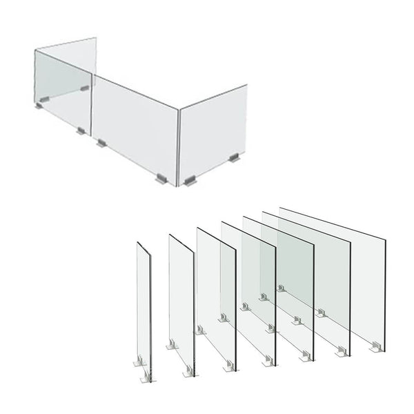 Table Transparent Acrylic Sneeze Guard Divider (60x80cm)