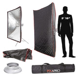 120x180cm (47.2"x70.8") Rectangular Easy-open Umbrella Softbox with 4cm Grid For  Bowens S-Type