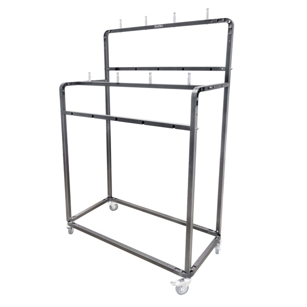 Heavy-Duty Solid Aluminium Lockable Wheeled Stand Rack 