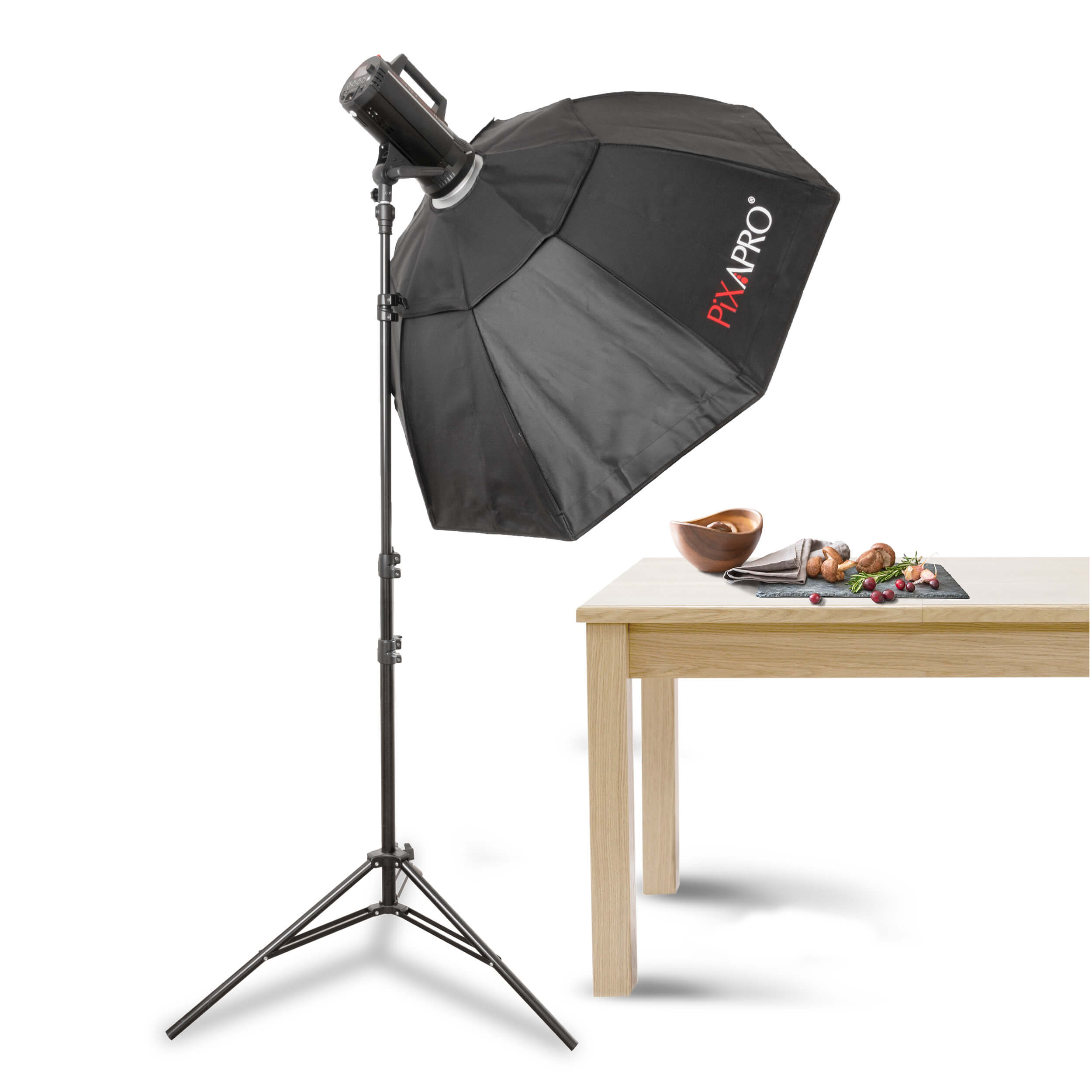 LUMI400II Studio LED Strobe Flash Food Photography Lighting Kit