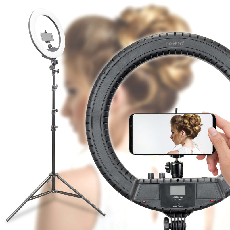 RICO240B MKII Hair Salon LED Ringlight Kit with Phone Mount