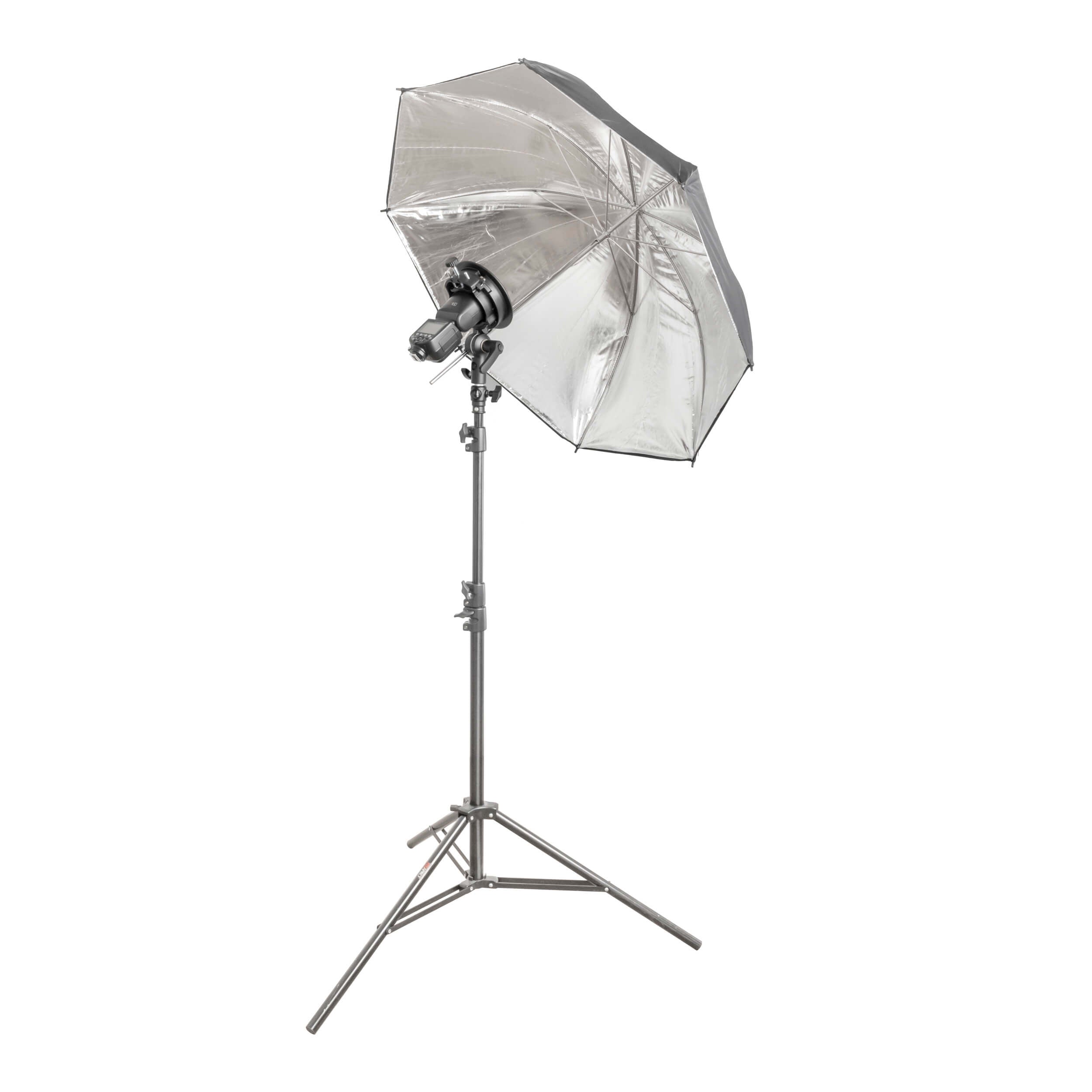 GIO1 Portable Flash Speedlite Umbrella (Black/Silver) Lighting Kit