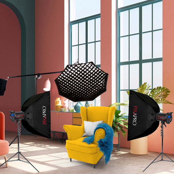 Furniture KINOII600+ Three Head Photography Lighting Kit for Small/Medium Size