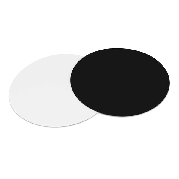 Set of 2 60cm Dual-Sided Black & White PVC surfaces for ORBIT600 Turntable
