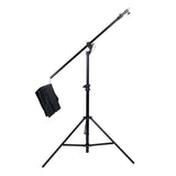 2in1 Aluminium Reclined Boom Stand with Caster Wheels 