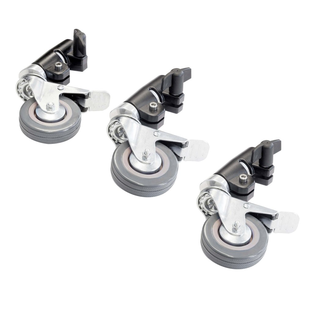 3m Heavy-Duty Turtle-Base C-Stand with Boom Arm and Wheels