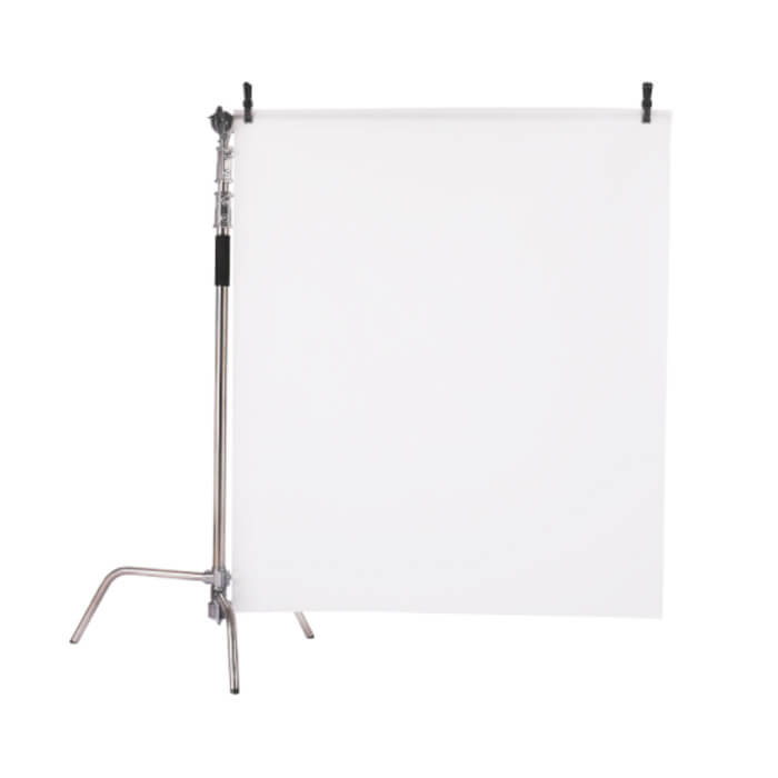 1.2m x 18m (47.2"x 59ft) Diffusion Paper with C-Stand Boom & A-Clamps