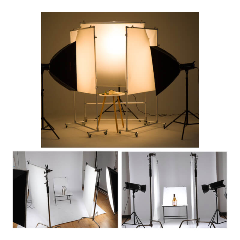 Image Taken Using Pack Of 3Pcs 1.2m x 18m (47.2"x 59ft) Diffusion Paper Roll with Boom Stand & A-Clamps  