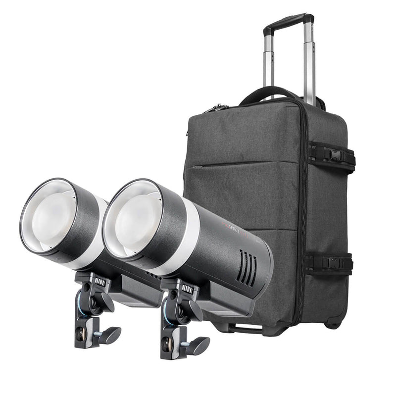 CITI300PRO Flash Strobe Light Photography Kit with Roller Case 