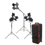 LED200D MKIII Daylight Balanced LED Studio Light Three Head Kit with Case - CLEARANCE