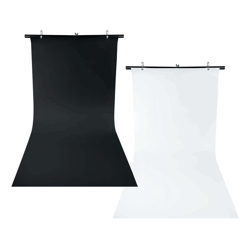 Table Top Background Stand with Black & White PVC Background