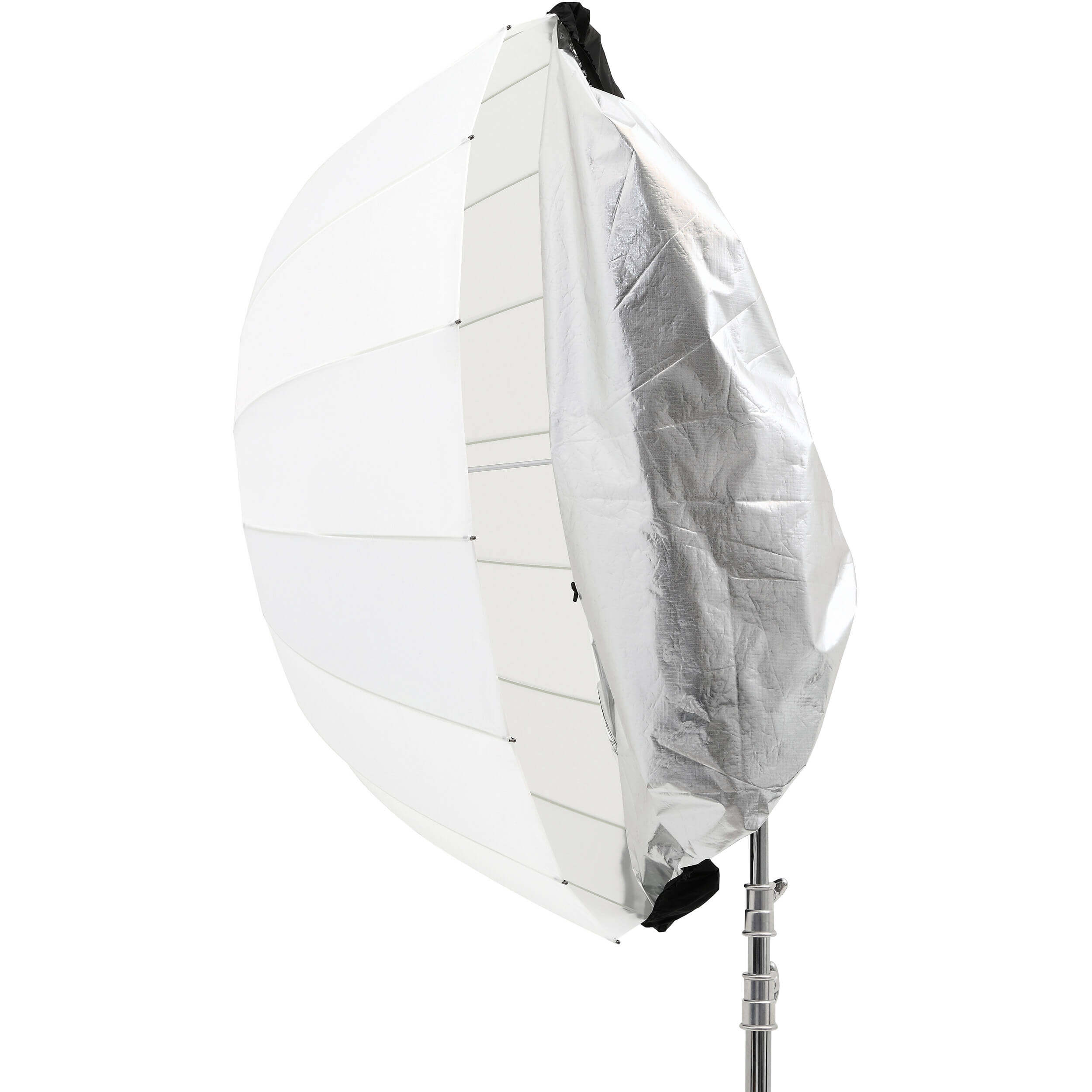 3in1 Parabolic Shoot-Through Umbrella with Black/Silver Cover