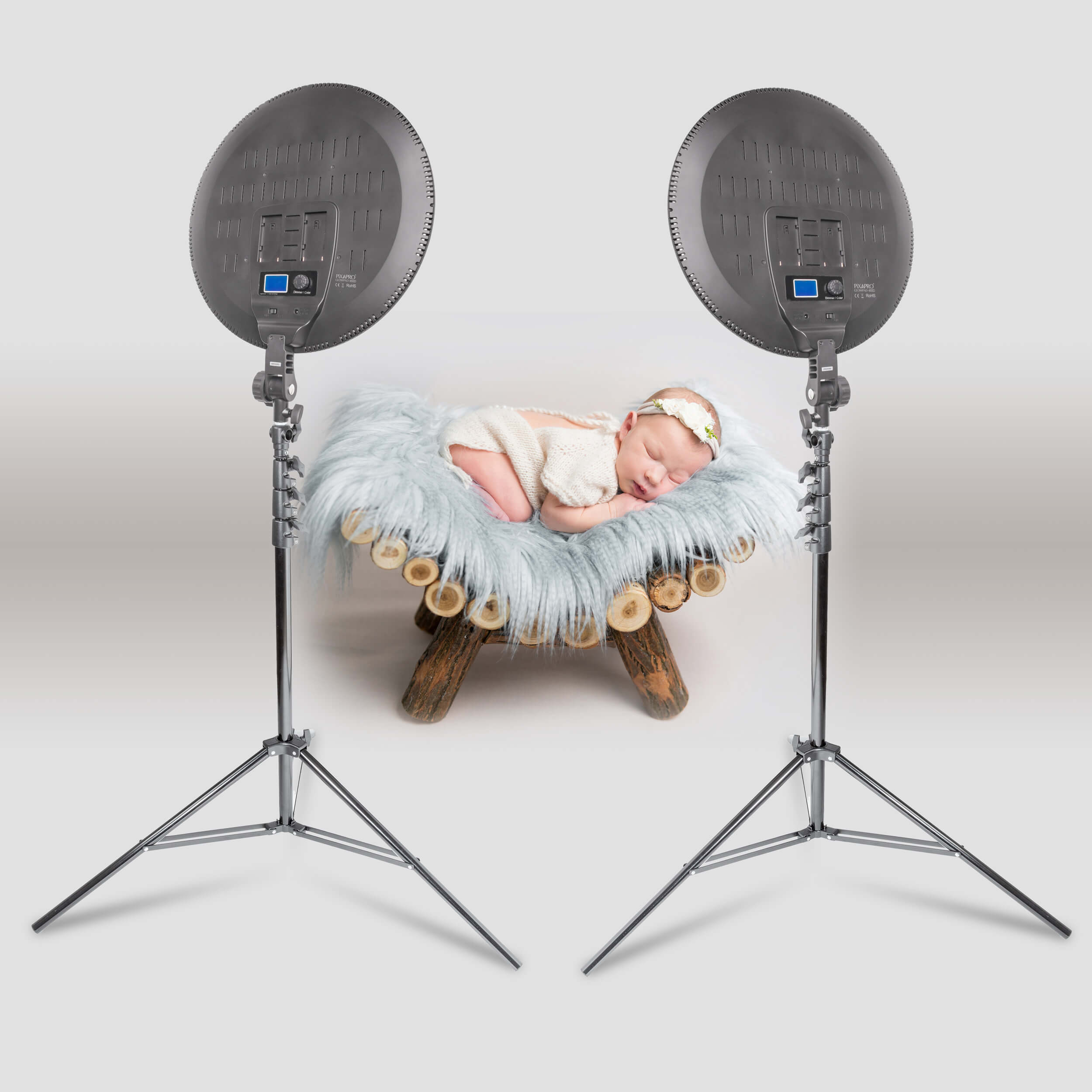 PixaPro GLOWPAD 450S Newborn Photography Studio LED Panel Light Kit