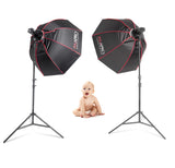 PIKA200PRO Mobile Cable-Free Newborn & Baby Photography Lighting Kit