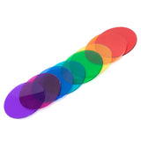 8 Pieces Transparent Colour Gel Light Filter for Optical Snoot Spot Projector II