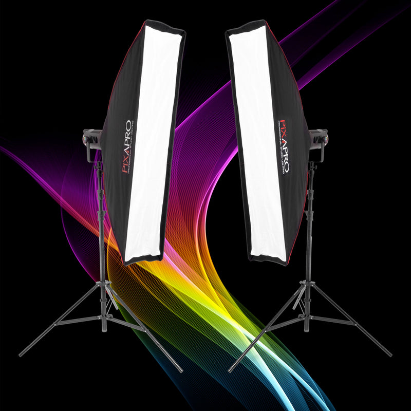 SZ150R RGB LED COB Light  Stripbox Twin Kit