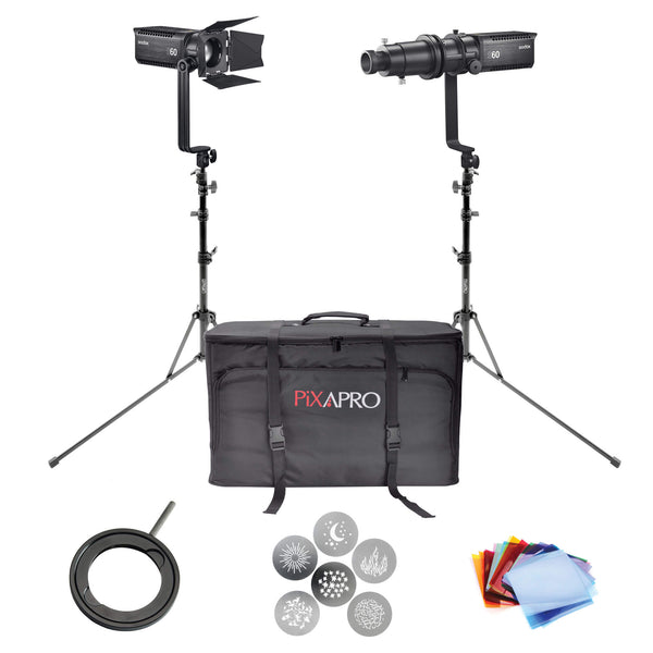 Creative S60D 60W Daylight-Balanced Focusable LED Light Twin Kit