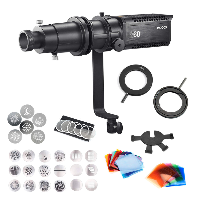 S60D 60W Daylight-Balanced Focusable LED Light Complete Kit