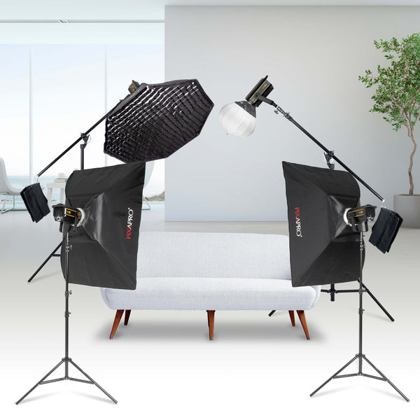 VL300II Four Head Environmental Furniture Photography Kit for Medium-Sized to Large Furniture (Video & Photo)