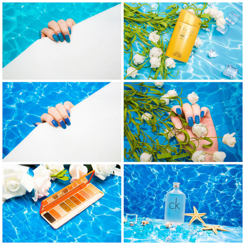 Set of 2 Attractive Water Caustic Pattern Paper Backdrop 57x 87cm