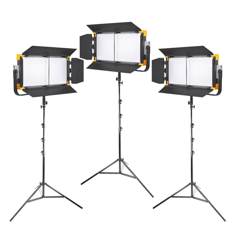 Three Head LD150R RGB Led Panel Light For Photography Kit 