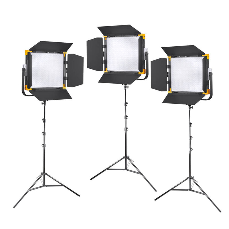 Three Packs LD150RS RGB Studio Panel Lighting Kit 