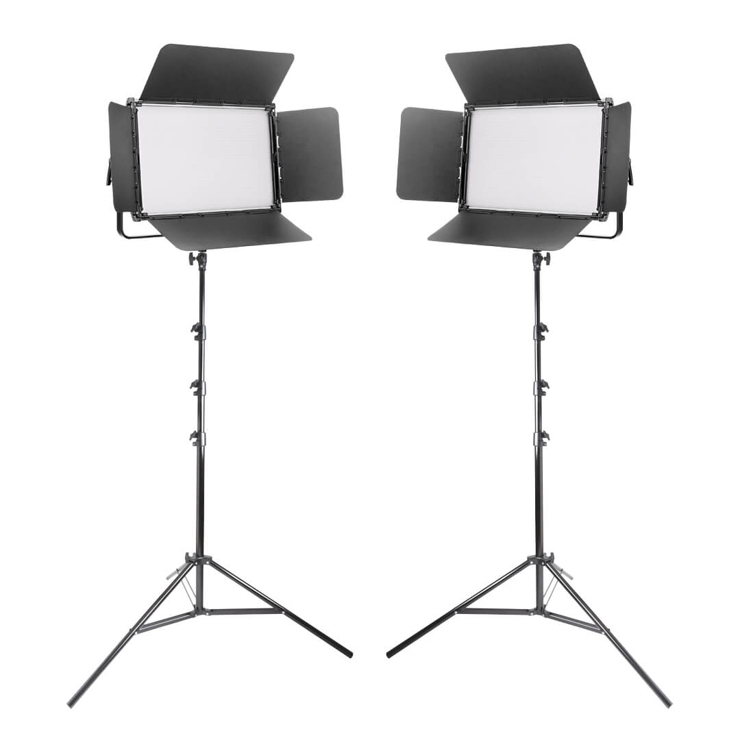 LECO1500B MKII 150Ws Bi-Colour LED Panel Twin Kit By PixaPro 