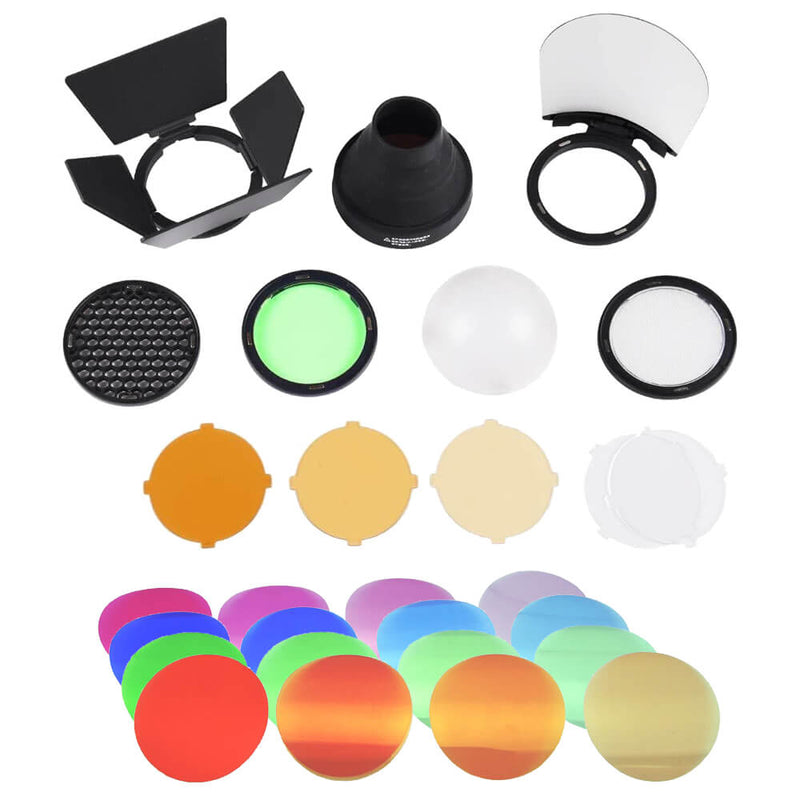 Pocket Flash Accessory Kit & 32-Overlays Transparency Color Gel 