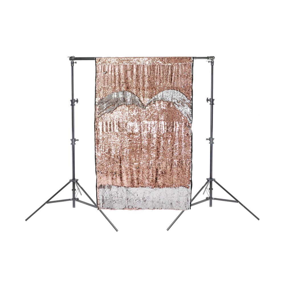 Deco Glamorous Champagne/Silver Sequin Background Stand kit