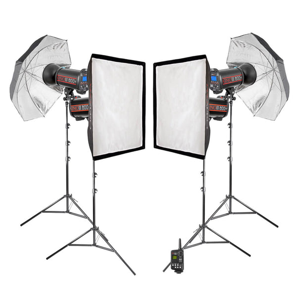 KINO600II 2400Ws KINO600 II Four Head Powered & Compact Lighting Kit