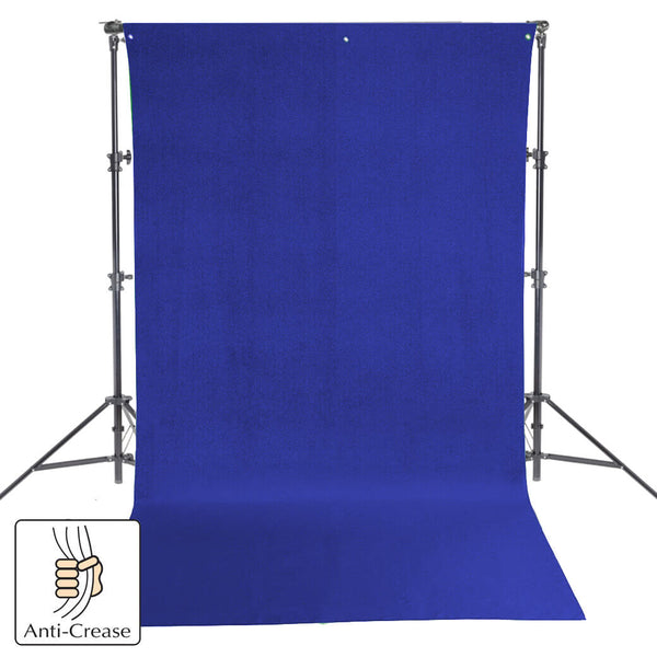 3x6M Crease-Resistant Fleece Fabric Background with Stand (Chroma Key Blue)