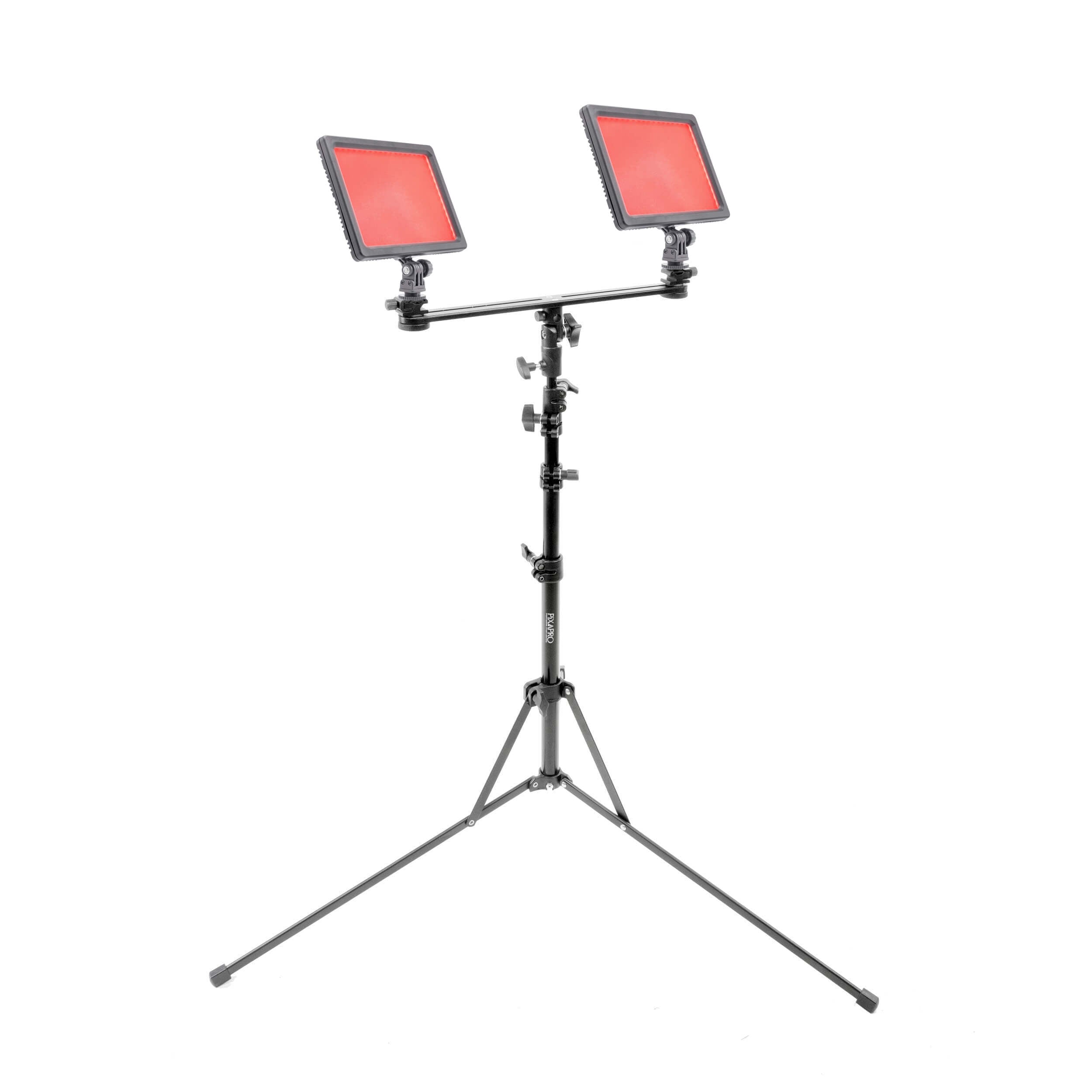 GLOWPAD 112RGB Dual Hot-shoe Crossbar and Portable Light Stand Kit - CLEARANCE