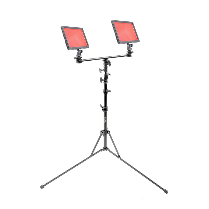 GLOWPAD 112RGB Dual Hot-shoe Crossbar and Portable Light Stand Kit - CLEARANCE