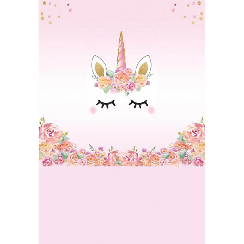 3x4m Pink Unicorn Photography Baby Girl Backdrop (Design 9)