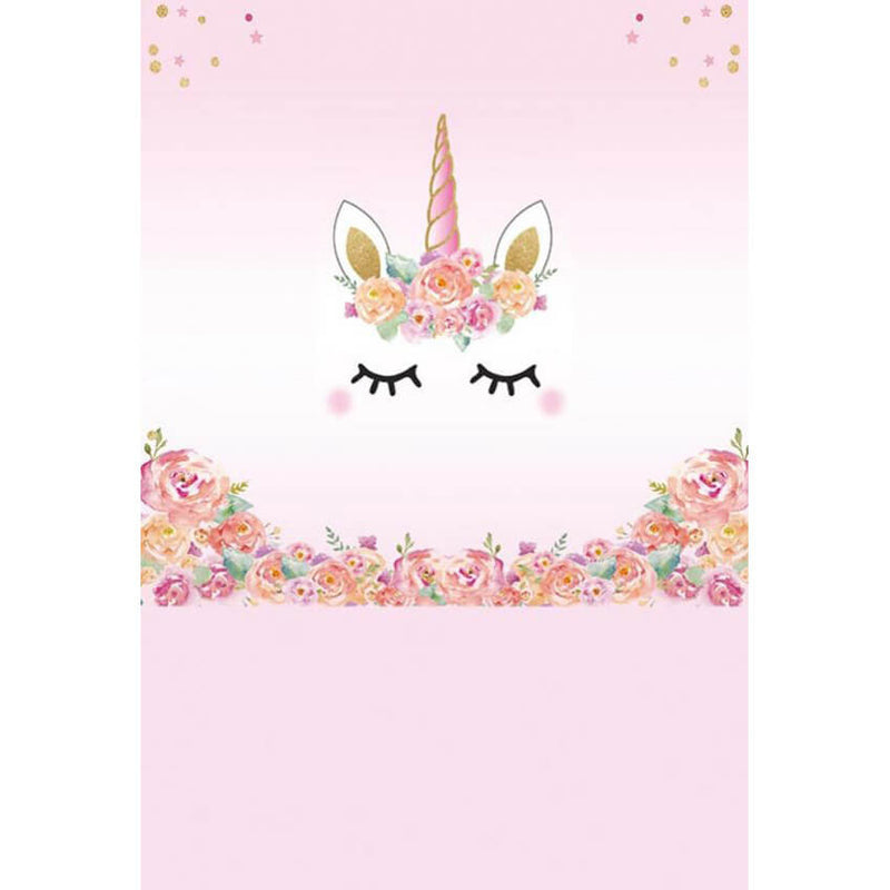 3x4m Pink Unicorn Photography Baby Girl Backdrop (Design 9) - CLEARANCE
