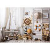 2x3m Vintage Ship Room Studio Shoot Background Props